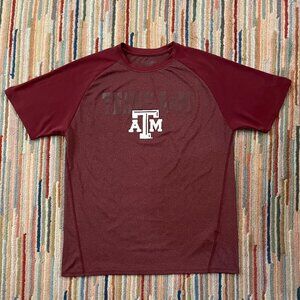 Section 101 Fusion Fit Texas A & M Logo Shirt with Texas A & M Shadowed, Large